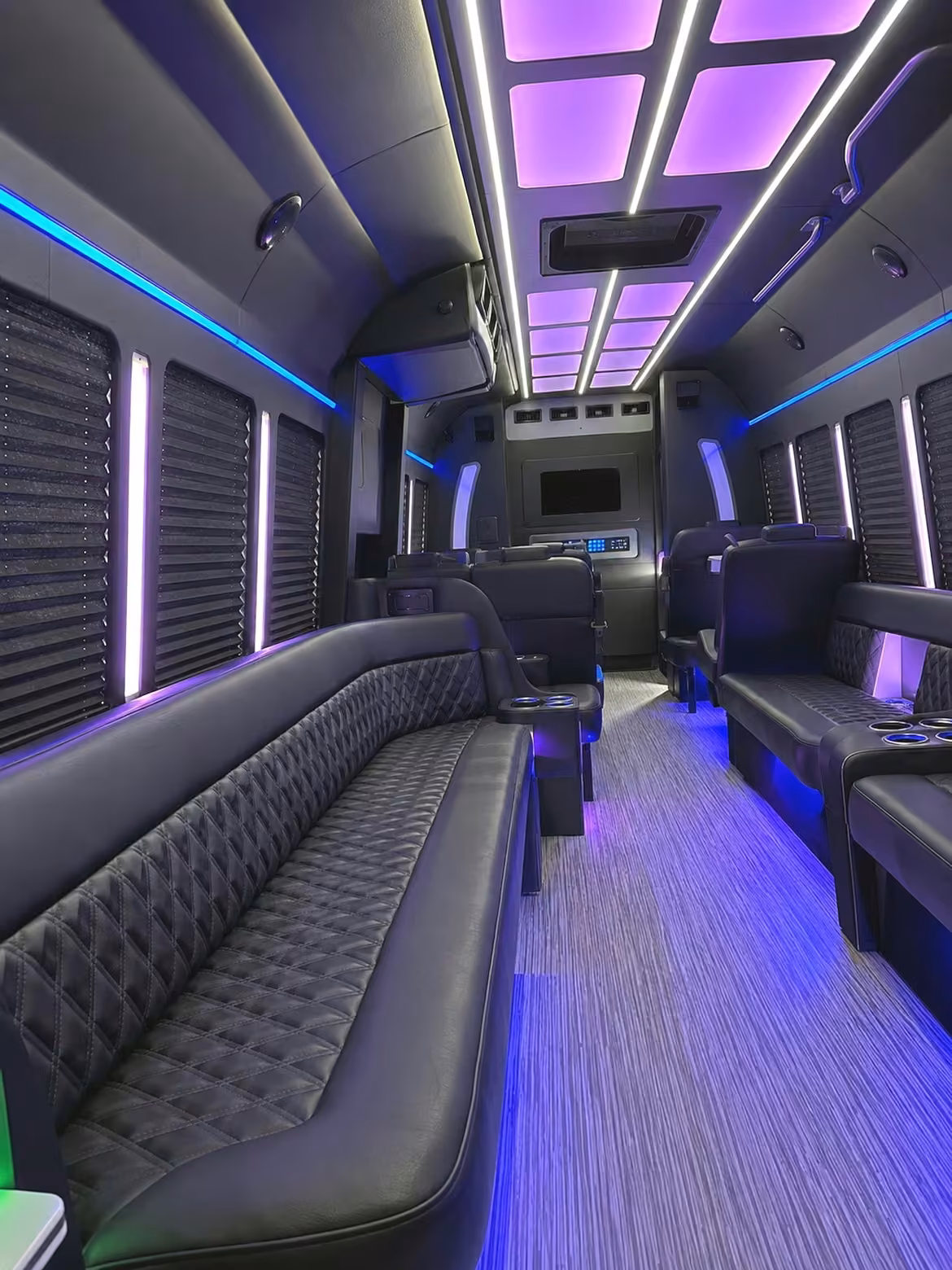 25 passenger party bus interior